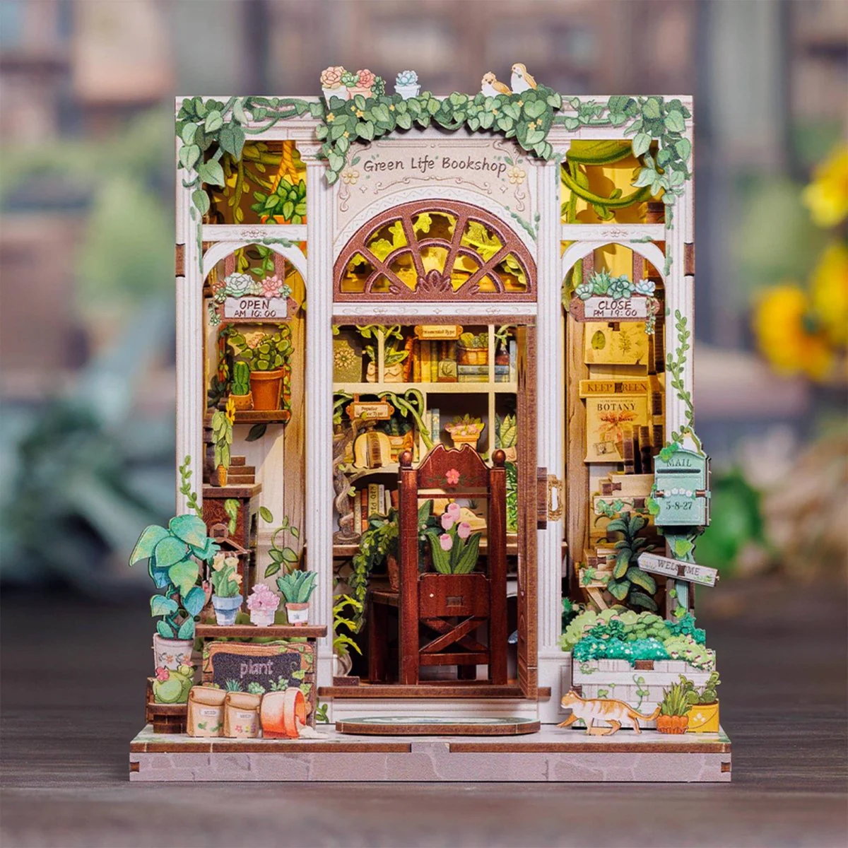 Hands Craft - DIY Book Nook Kit: Green Life Bookshop - Image 7
