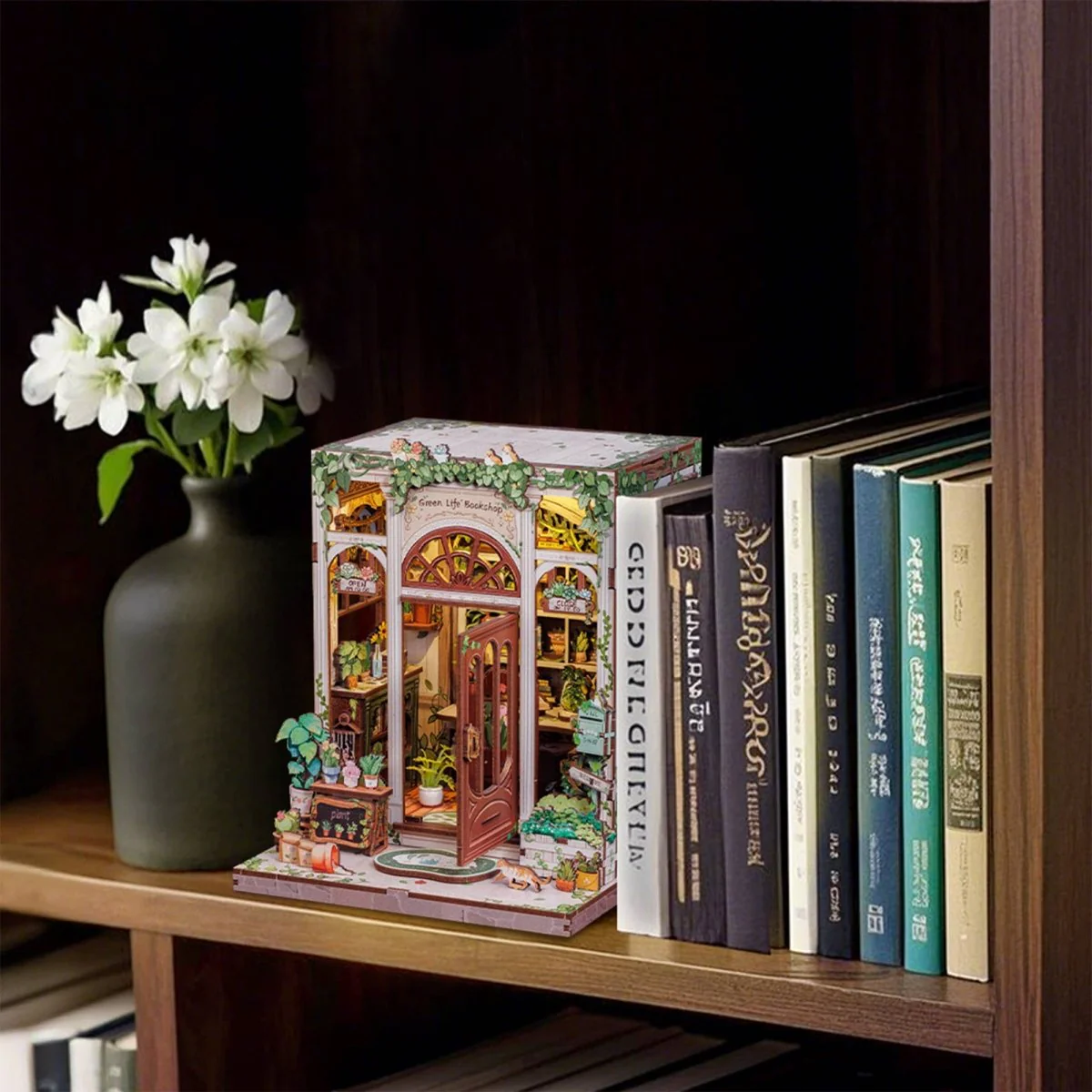 Hands Craft - DIY Book Nook Kit: Green Life Bookshop - Image 8