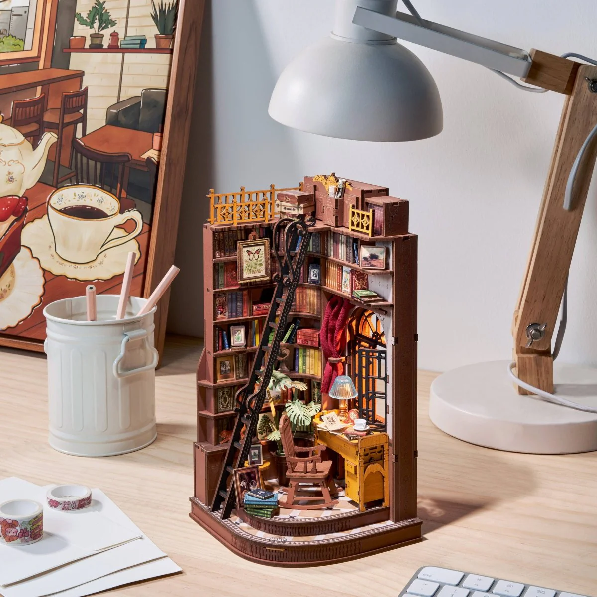 Hands Craft - DIY Book Nook Kit: Silent Corner Study - Image 3