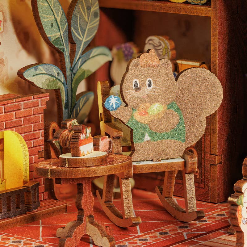 Hands Craft - DIY Book Nook Kit: Squirrel Collector with Dust Cover - Image 5
