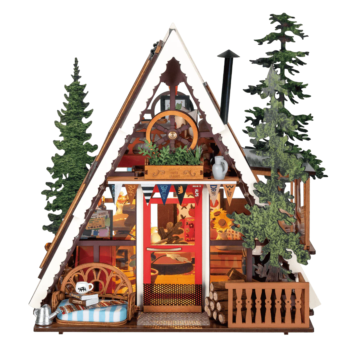 DIY Miniature House Kit: A-Frame Cabin - Image 2