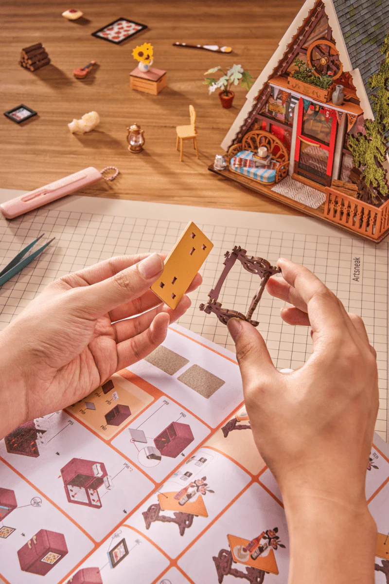 DIY Miniature House Kit: A-Frame Cabin - Image 5