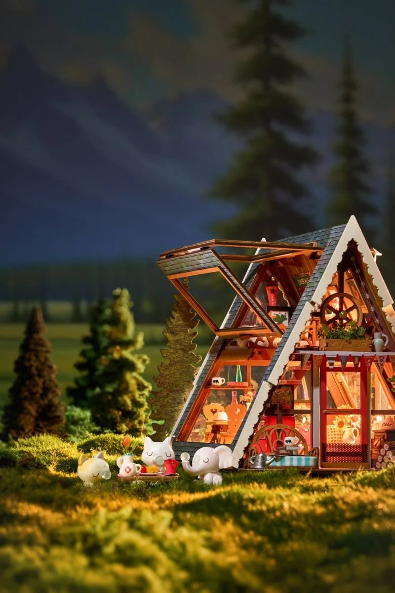 DIY Miniature House Kit: A-Frame Cabin - Image 9