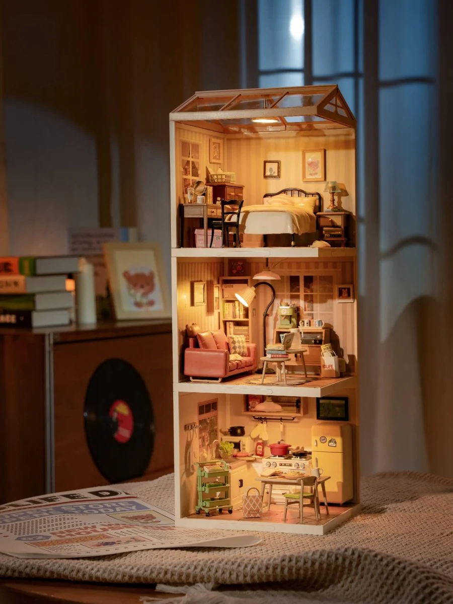 Hands Craft - DIY Miniature House Kit: Happy Meals Kitchen - Image 12
