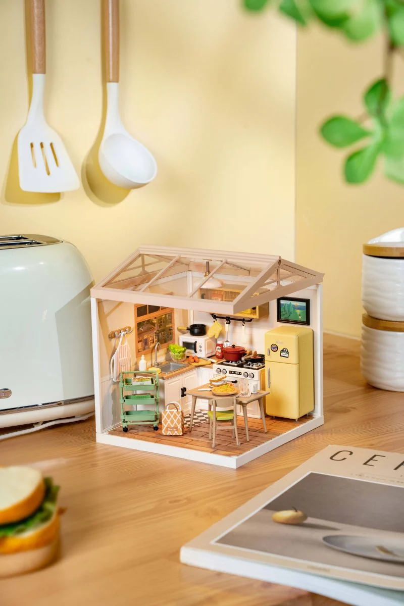 Hands Craft - DIY Miniature House Kit: Happy Meals Kitchen - Image 2