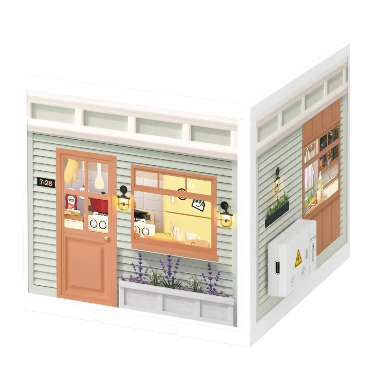 Hands Craft - DIY Miniature House Kit: Happy Meals Kitchen - Image 8