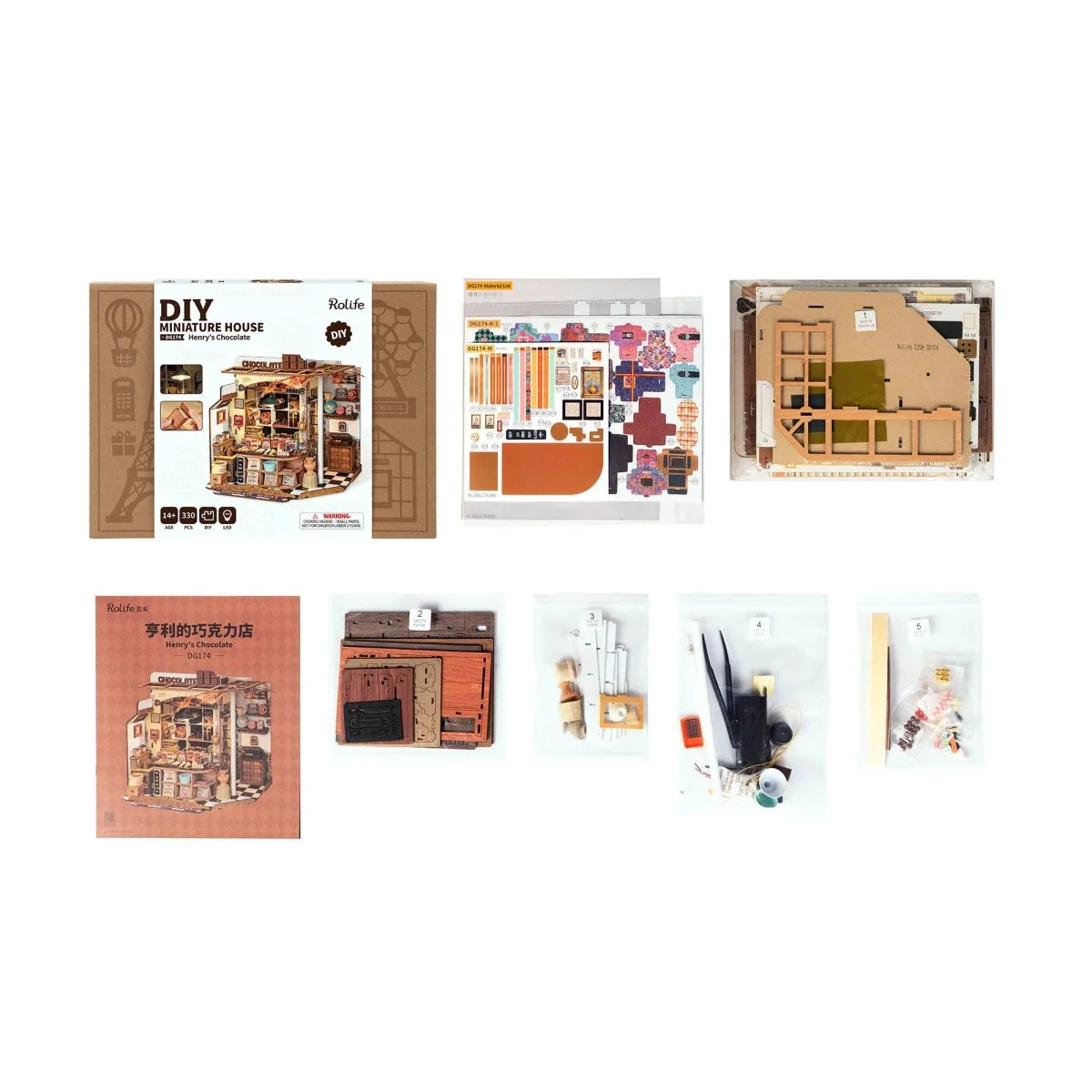 Hands Craft - DIY Miniature House Kit: Henry's Chocolate - Image 9
