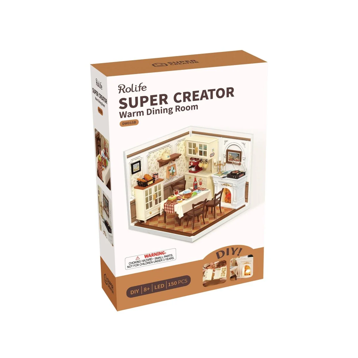 Hands Craft - DIY Miniature House Kit: Warm Dining Room - Image 4