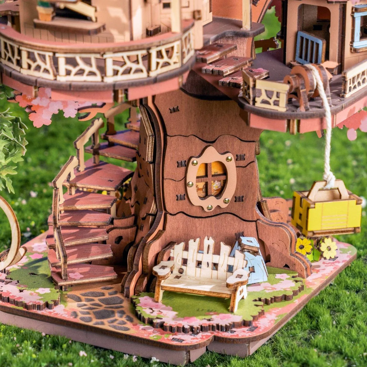 Hands Craft - DIY Wooden Puzzle: Sakura Tree House - Image 6