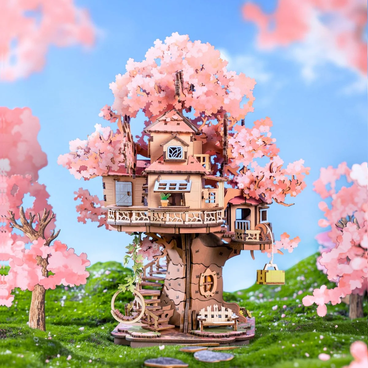 Hands Craft - DIY Wooden Puzzle: Sakura Tree House - Image 7