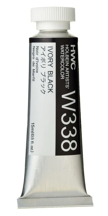Holbein Artists Watercolor 15 ml - Ivory Black