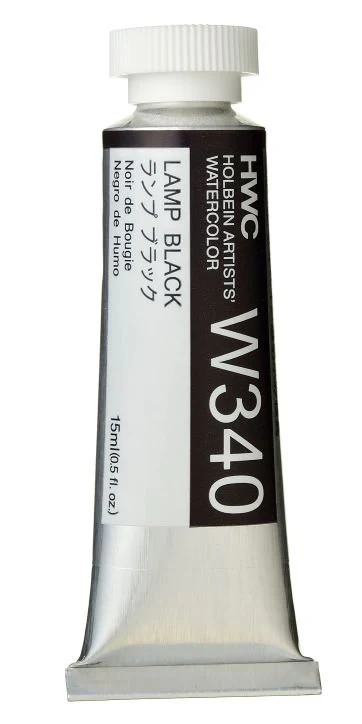 Holbein Artists Watercolor 15 ml - Lamp Black