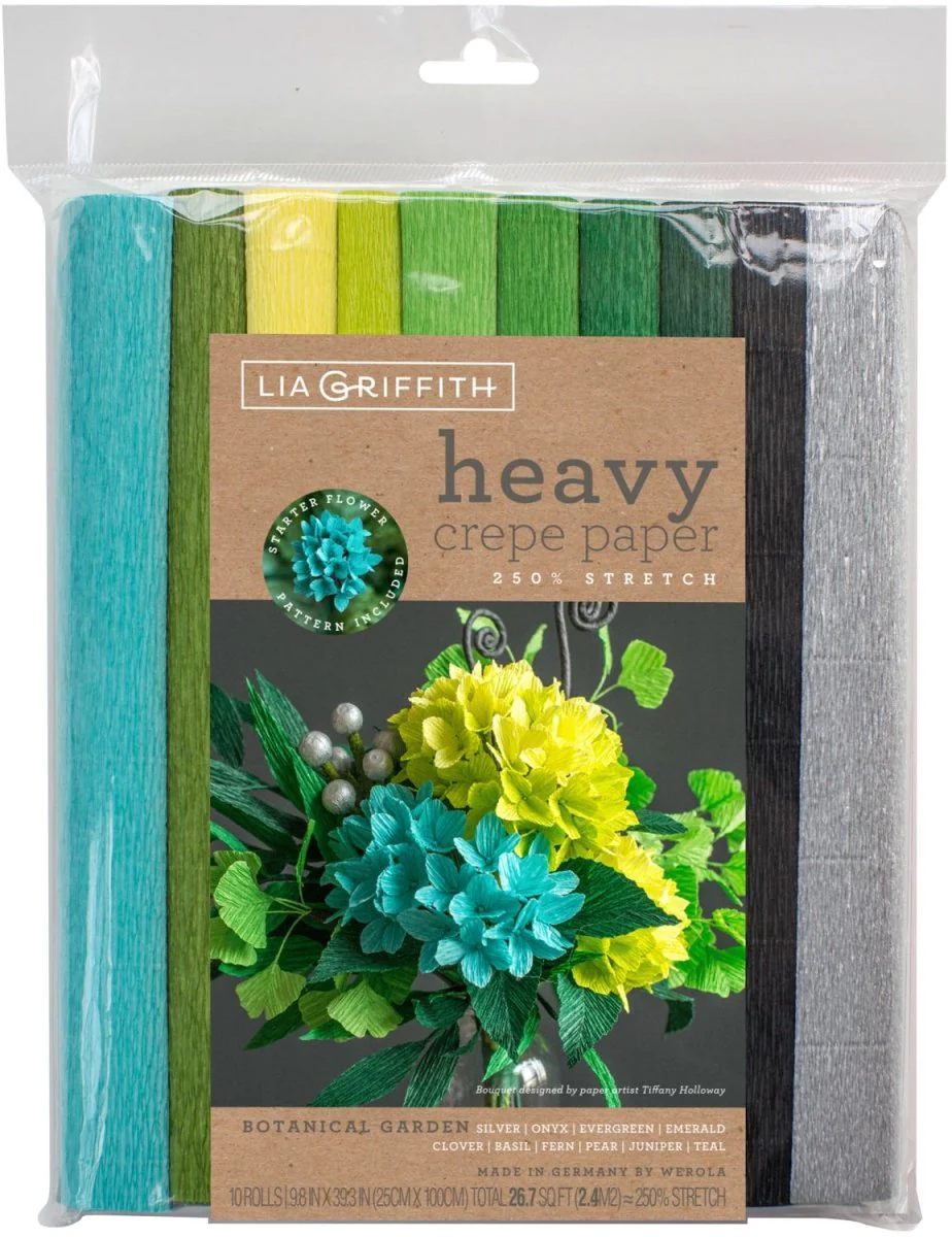 Lia Griffith Heavy Crepe Paper - 10 Pack - Botanical Garden