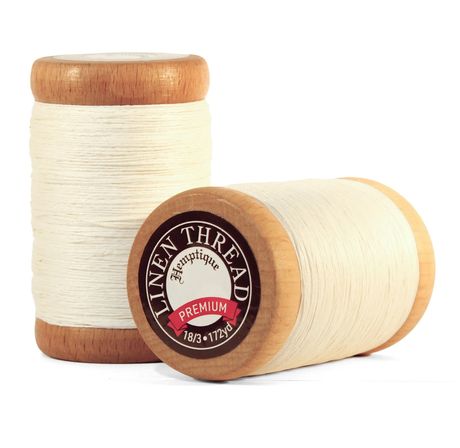 Hemptique Flax Linen Thread 0.6MM - Natural (1 spool, 172 yards)
