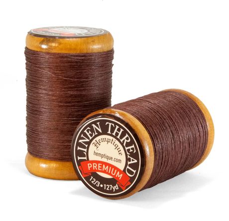Hemptique Flax Linen Thread 1MM - Brown (1 spool, 127 yards)
