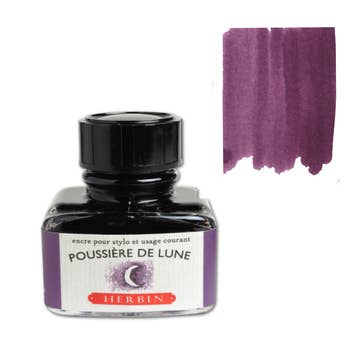 Herbin - Fountain Pen Ink - Poussiere de Lune (Dark Dusty Purple)- 30ml