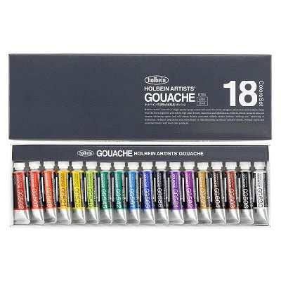 Holbein Artists Gouache  18 Color Set - 5ml Tubes