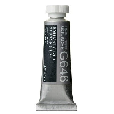Holbein Artists Gouache 15 ml - 646 Brilliant Silver