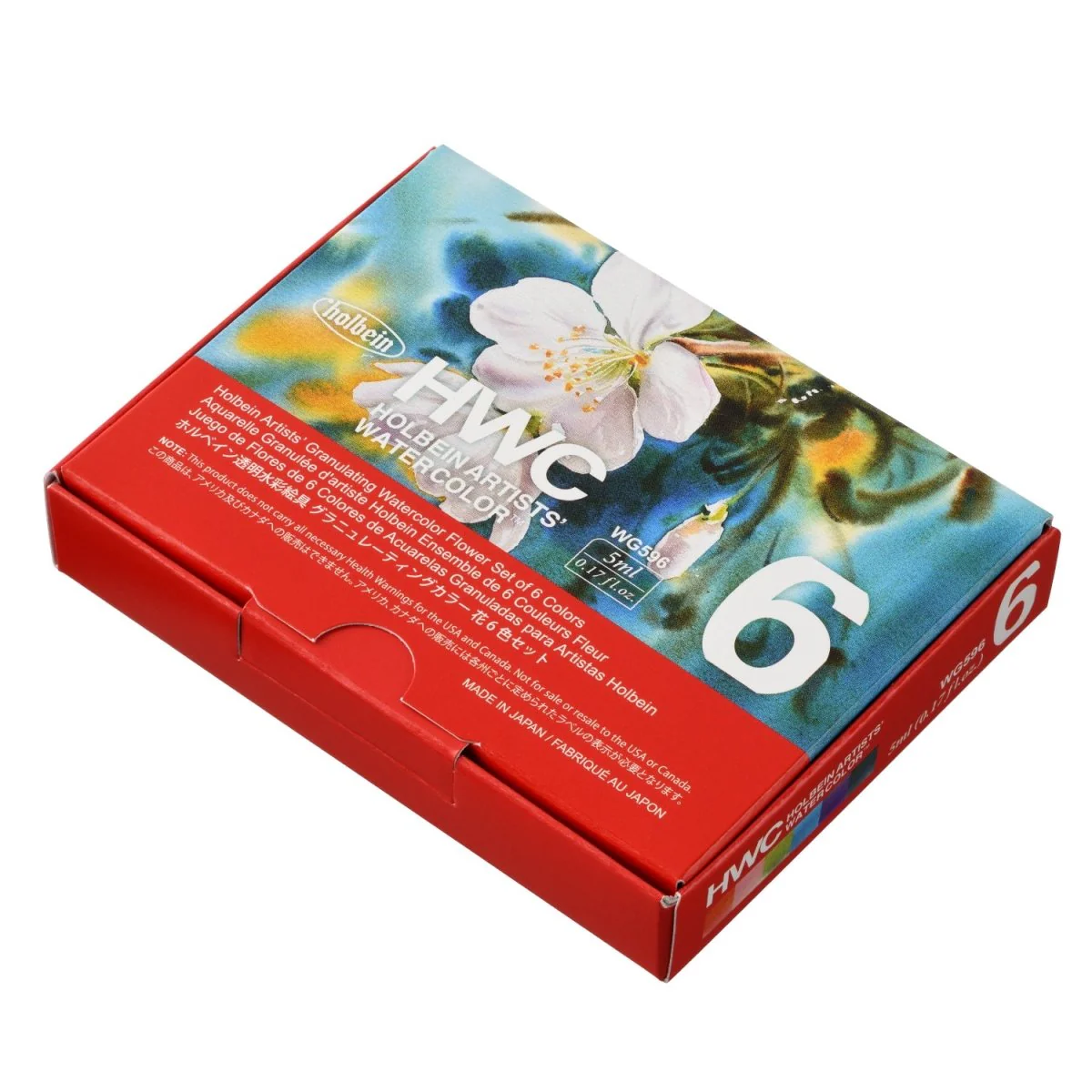 Holbein Artists Watercolor Granulating Flower Set of 6 tubes - 5 ml