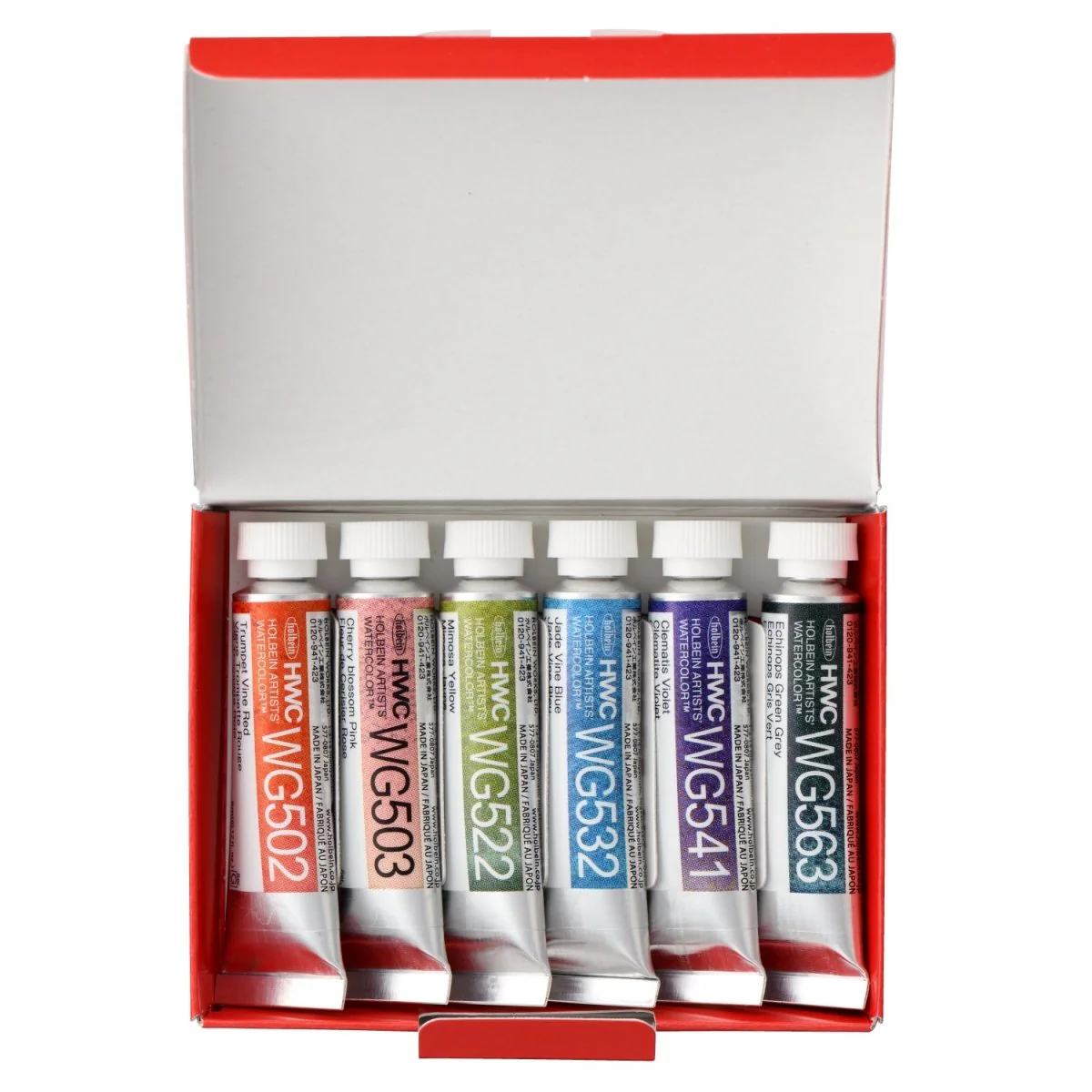Holbein Artists Watercolor Granulating Flower Set of 6 tubes - 5 ml - Image 2