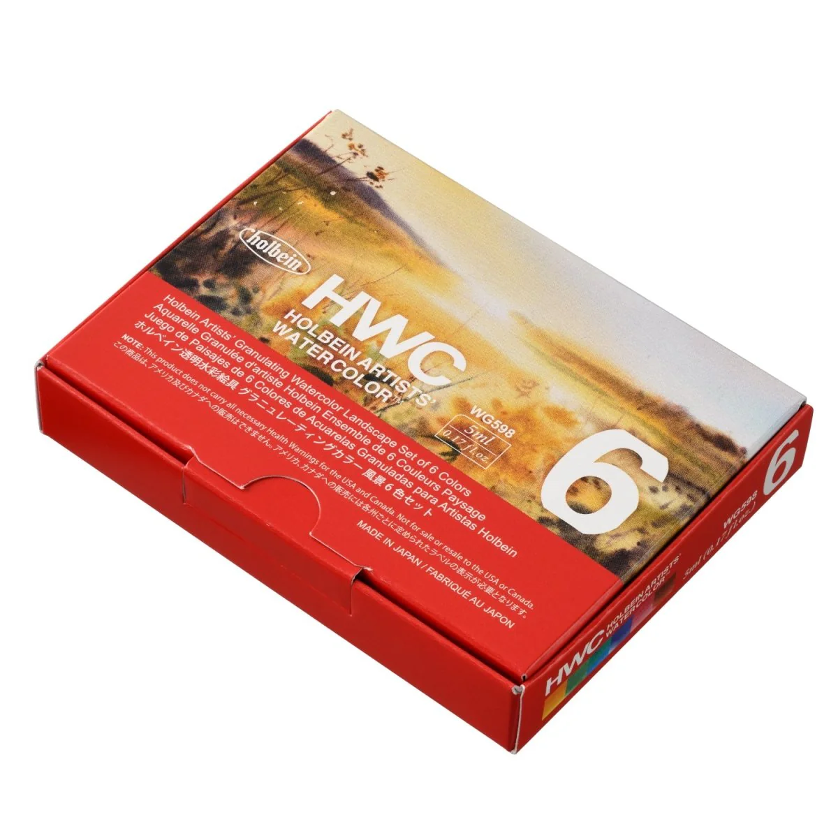 Holbein Artists Watercolor Granulating Landscape Set of 6 tubes - 5 ml