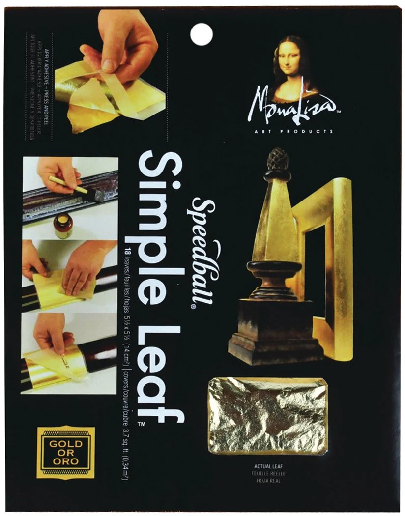 Simple Leaf - Gold (18 sheets) 5 1/2x5 1/2 inch
