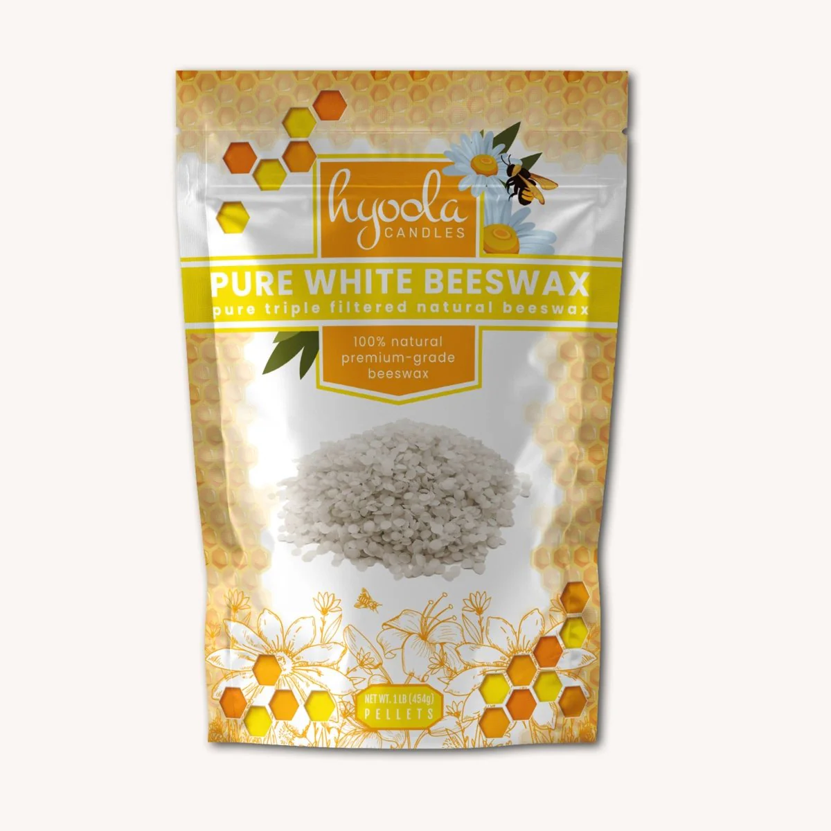 Hyoola Candles - White Beeswax Pellets - 1 Pound - Image 3