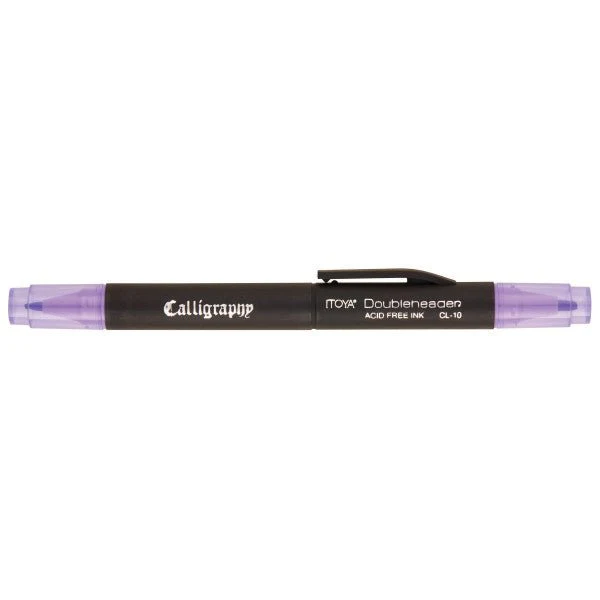 Itoya Doubleheader Calligraphy Marker 1.5 mm and 3.0 mm - Purple