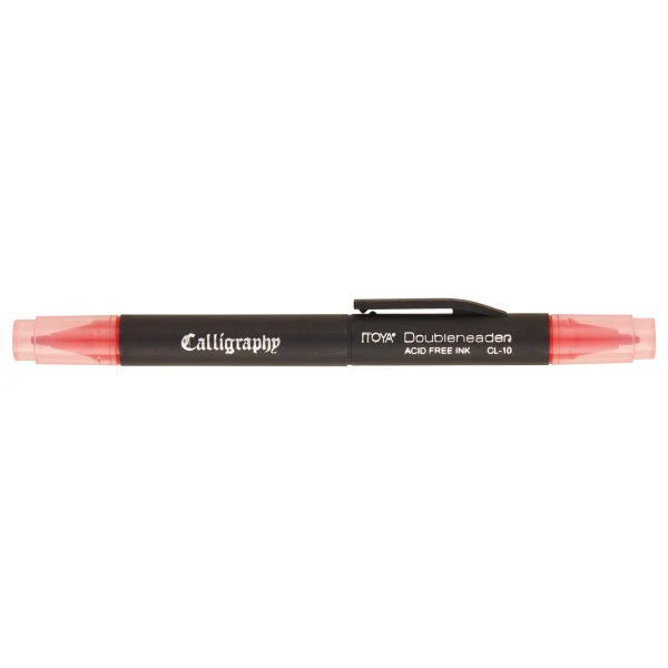 Itoya Doubleheader Calligraphy Marker 1.5 mm and 3.0 mm - Red