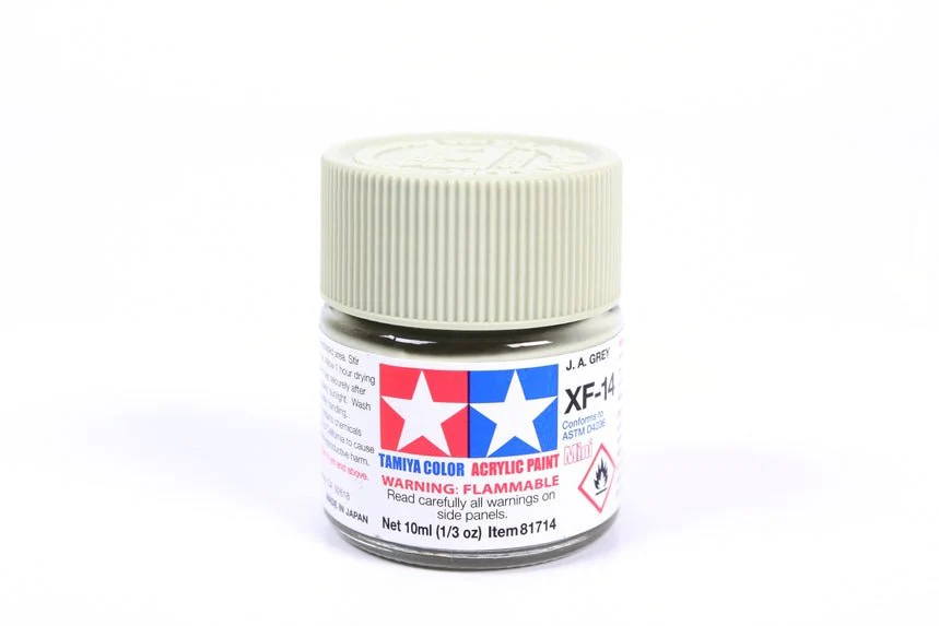 Tamiya Mini Acrylic 10 ml - XF-14 J.A. Gray Matte Finish