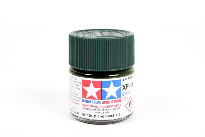 Tamiya Mini Acrylic 10 ml - XF-11 J.N. Green Matte Finish