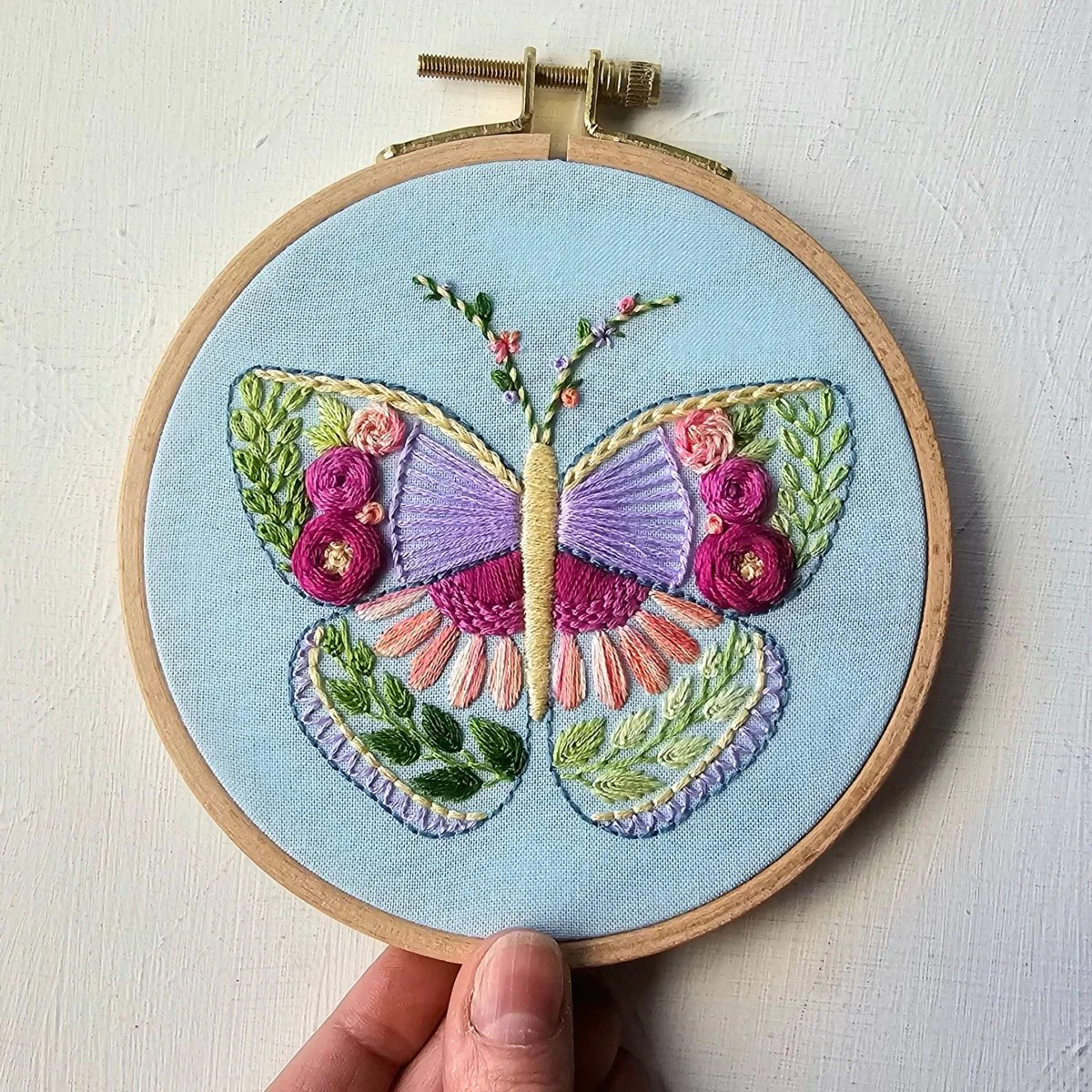 Jessica Long Embroidery - Beginner Butterfly Sampler hand embroidery kit - Image 5