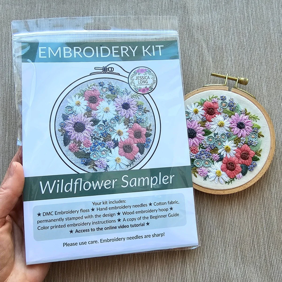 Jessica Long Embroidery - Wildflower Sampler Embroidery Craft Kit - Image 3