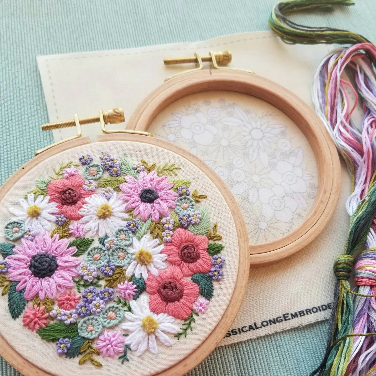 Jessica Long Embroidery - Wildflower Sampler Embroidery Craft Kit - Image 6