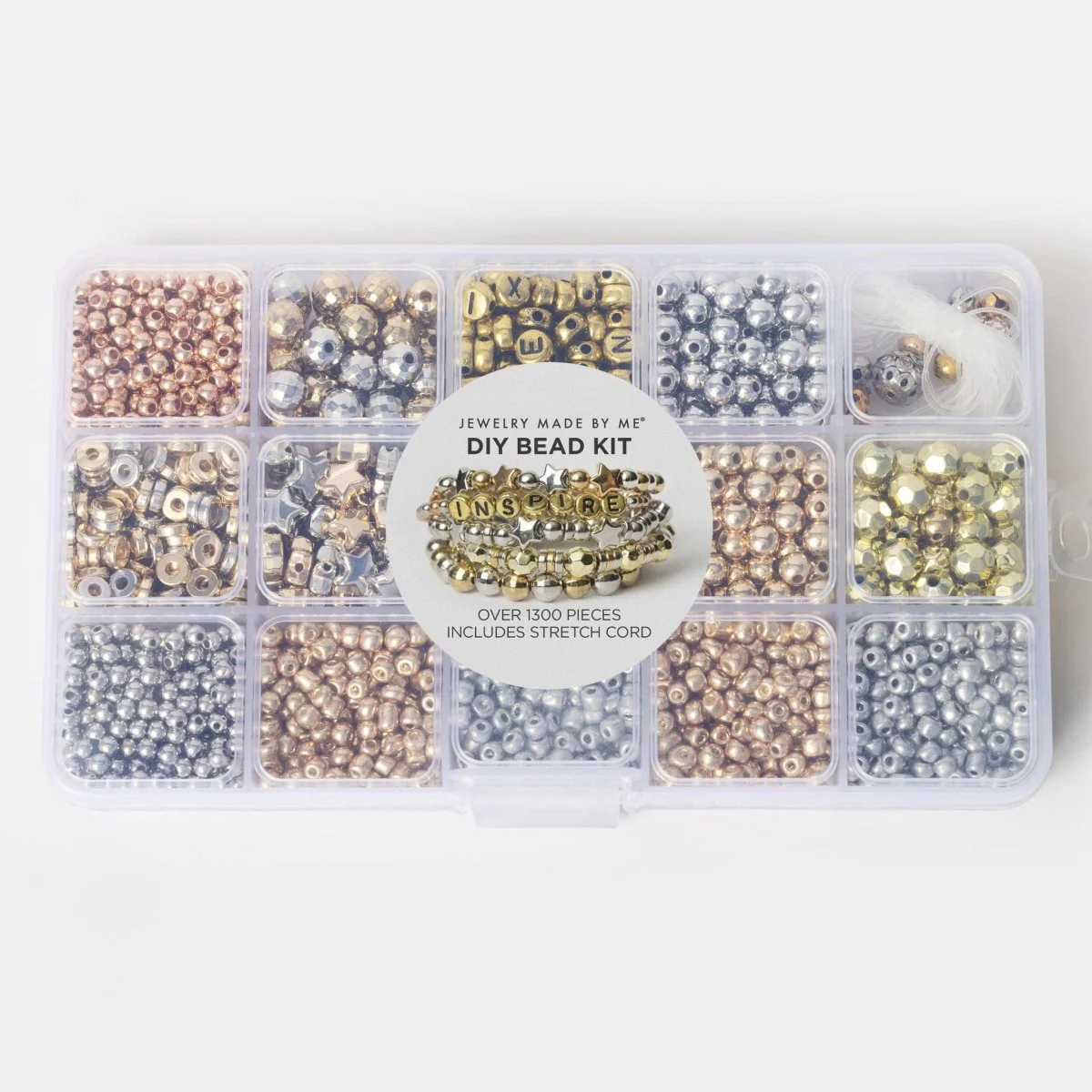Jewelry Made by Me - Metallic Mix Gold Letters DIY Bead Box