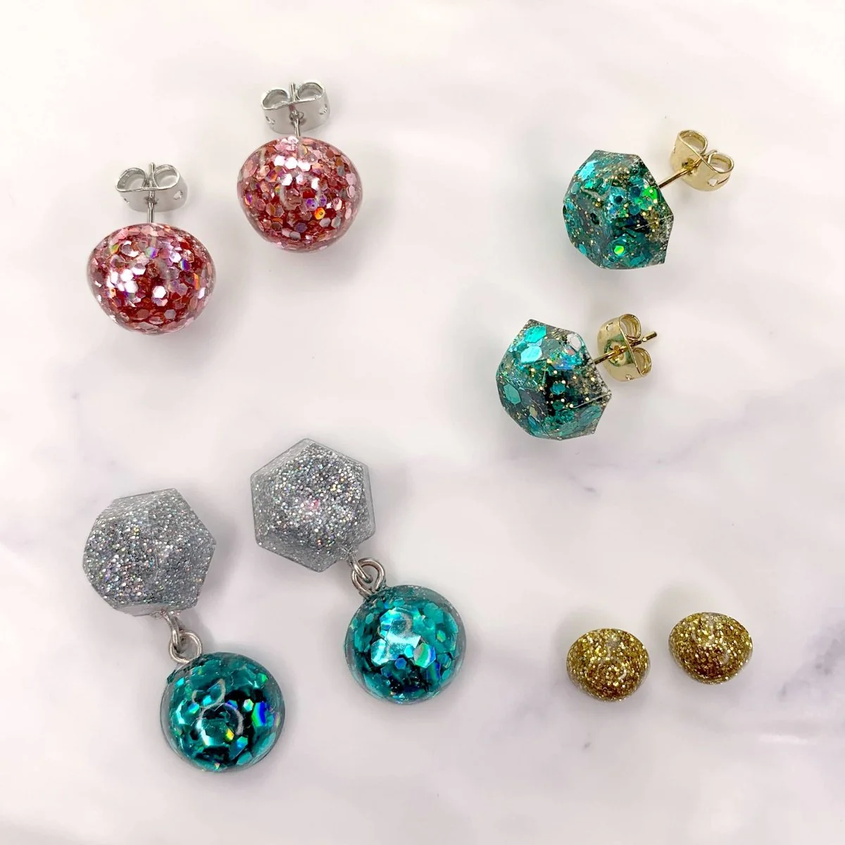 Jewelry Made by Me - Post Earrings UV Resin DIY Kit - Image 2