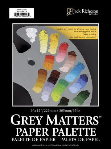 Jack Richeson Grey Matters Paper Palette - 50 Sheets - 9X12