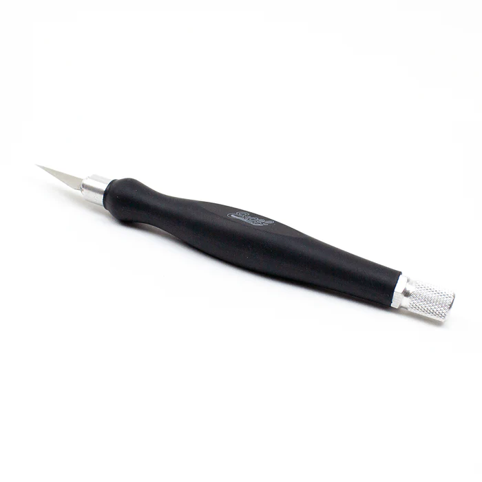 K26 Fit Grip Knife - contoured rubberized grip, black - Image 2