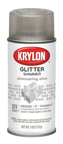 Krylon Glitter Shimmer Spray 4 oz - Shimmering Silver