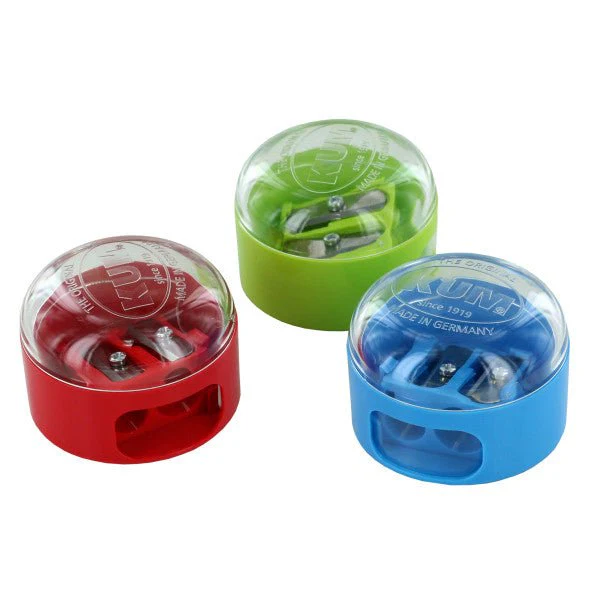 KUM Dome Double-Hole Pencil Sharpener (assorted colors)