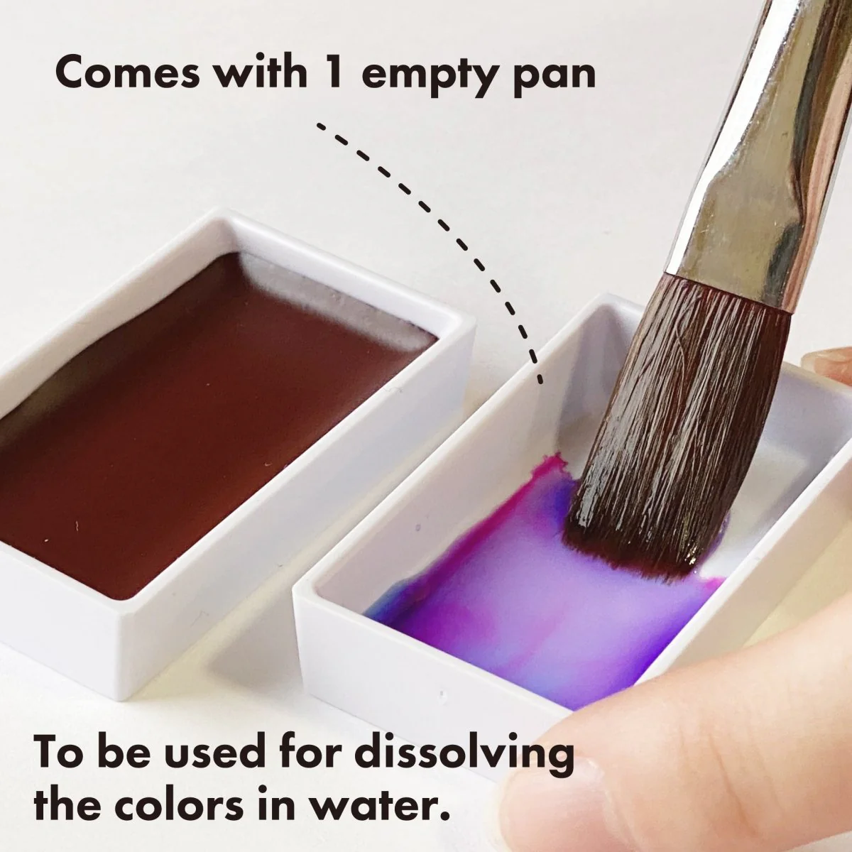 Kuretake Gansai Tambi Watercolor Granulating 5 Color Aurora Set - Image 3