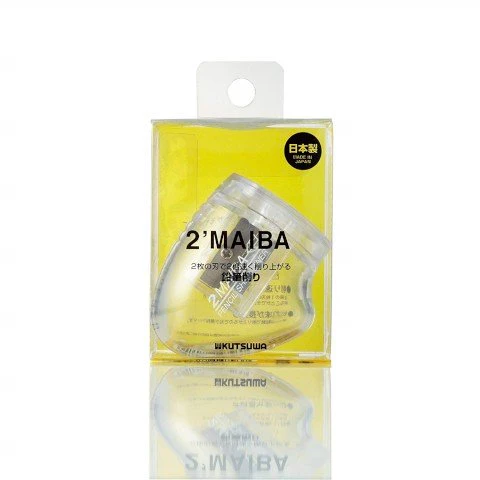 Kutsuwa 2'MAIBA Pencil Sharpener with double blades for fast sharpening