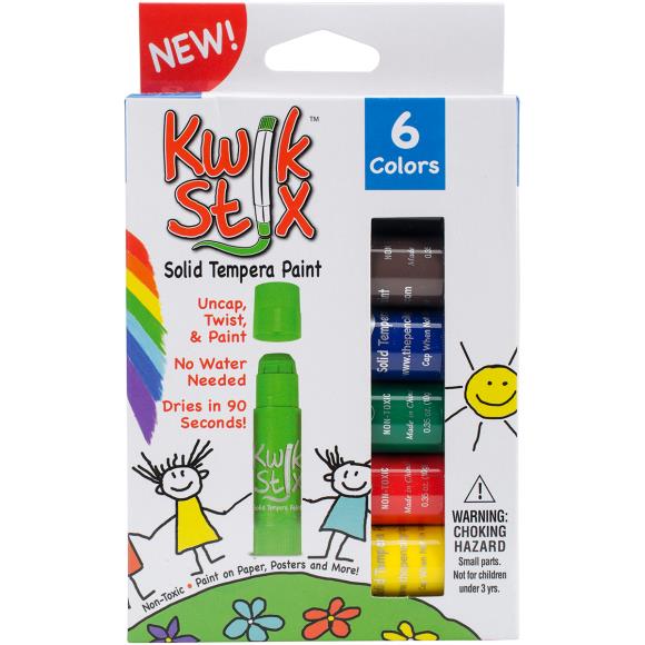 KwikStix Tempera Paint - 6 Classic Colors TPG-601