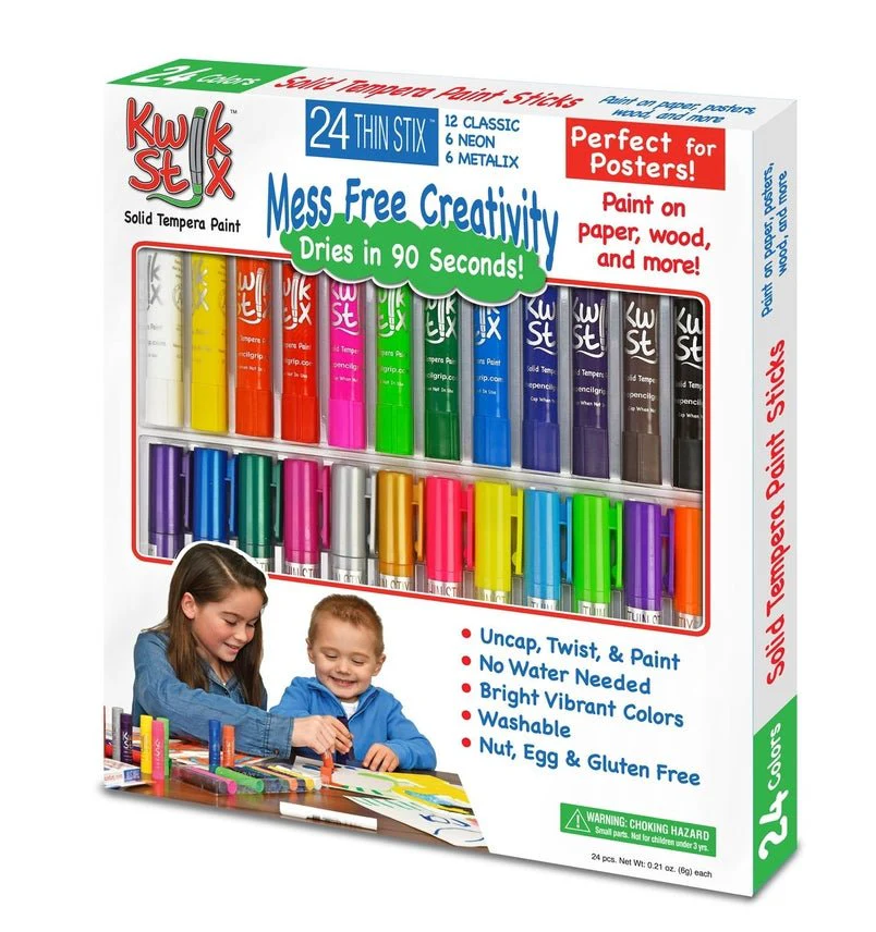 Thinstix Tempera Paint - 24 Pack Colors TPG-620