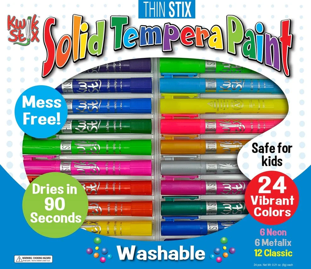 Thinstix Tempera Paint - 24 Pack Colors TPG-620 - Image 2