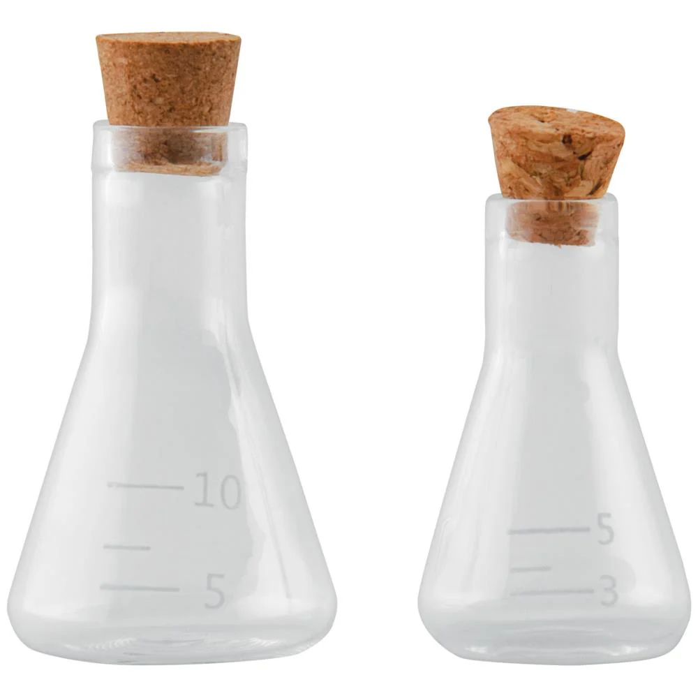 Tim Holtz Idea-Ology Small Corked Glass Flasks - Pack of 2 - Image 2