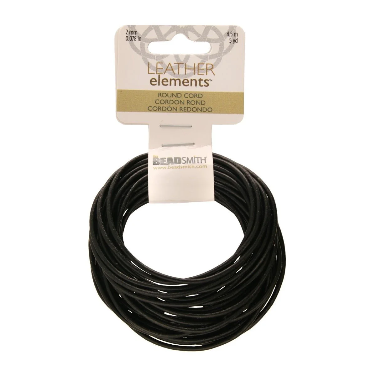 Indian Leather Cord 2mm - 5 Yards - Black