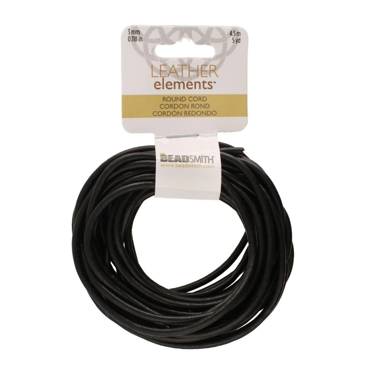 Indian Leather Cord 3mm - 5 Yards - Black