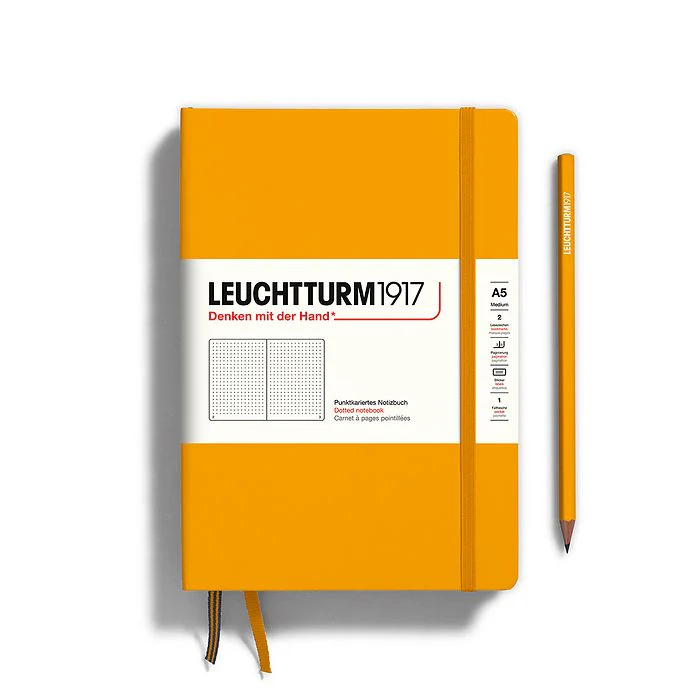 Leuchtturm1917 Hardcover Notebook - Rising Sun - Medium 5.75 x 8.25 inch (A5) - 251 pages - dotted