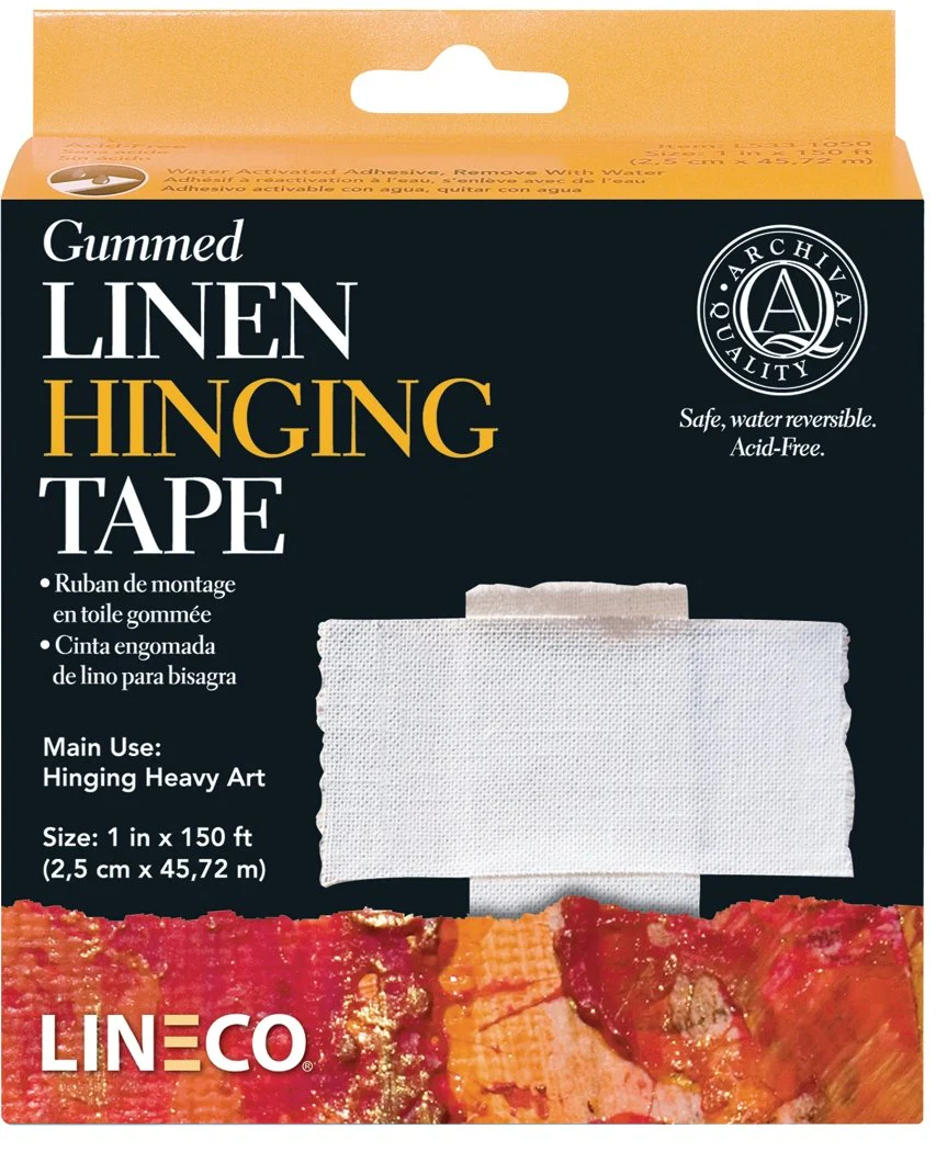 Lineco "Linen" High Thread Count Cotton Hinging Tape - Gummed 1x50 yds